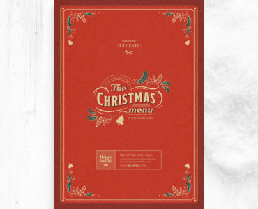 Festive Christmas Menu Template (PSD Format)