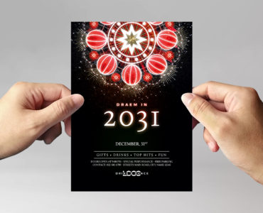 Festive New Year's Eve Flyer Templat (PSD Format)