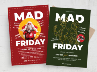Mad Friday Flyer Template (AI, EPS Format)