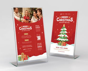 Merry Christmas Flyer Template (PSD, AI, EPS Format)