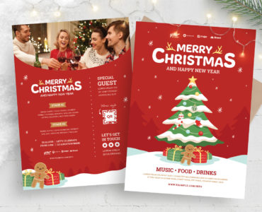 Merry Christmas Flyer Template (PSD, AI, EPS Format)