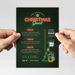 Christmas Happy Hour Flyer Template (PSD, AI, EPS Format)