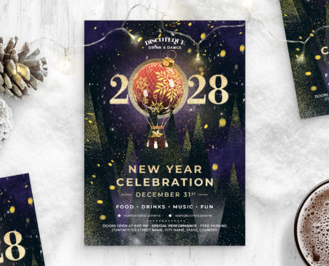 NYE New Years Eve Flyer Template (PSD Fomart)