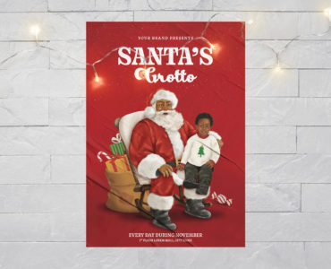 Santa's Grotto Christmas Template (PSD, PNG, JPEG Format)