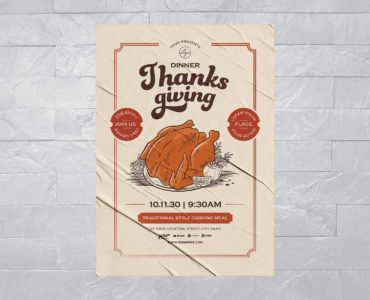 Thanksgiving Flyer Template (PSD, EPS, AI Format)