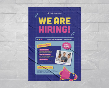We Are Hiring Flyer Template (PSD, AI, EPS Format)