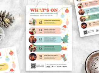 What's On at Christmas Template (PSD, EPS, AI Format)