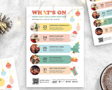 What's On at Christmas Template (PSD, EPS, AI Format)