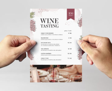 Wine Tasting Flyer Template (AI, EPS Format)