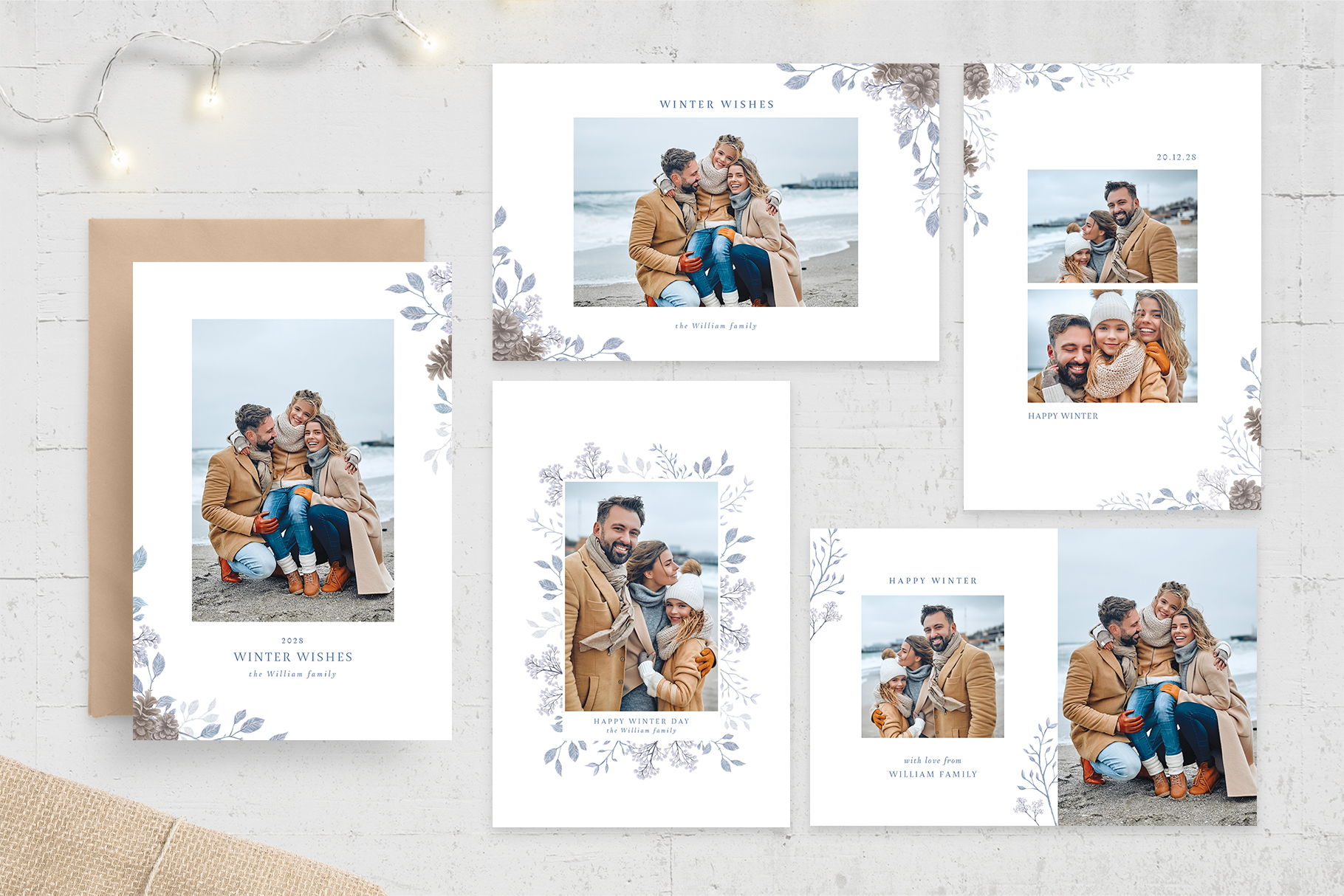 Winter Photo Card Flyer Templates (PSD Format)