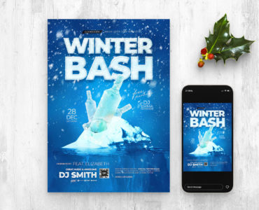 Winter Party Flyer Template *PSD Format(