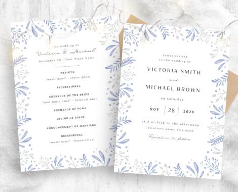 Winter Wedding Invitation Card (PSD Format)