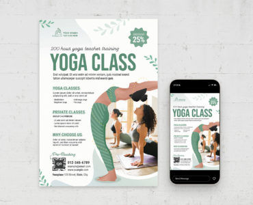 Yoga Flyer Template (AI, EPS Format)