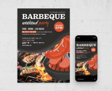 Barbecue Flyer Templates (PSD Format)