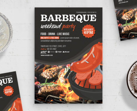 Barbecue Flyer Templates (PSD Format)