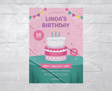 Birthday Flyer Template (PSD, AI, EPS Format)