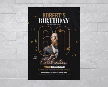 Birthday Party Flyer Template (AI, PSD Format)