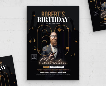 Birthday Party Flyer Template (AI, PSD Format)