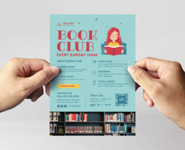 Book Club Flyer Template (PSD, AI, EPS Format)