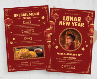 Chinese New Year Flyer Template (PSD, AI, EPS Format)