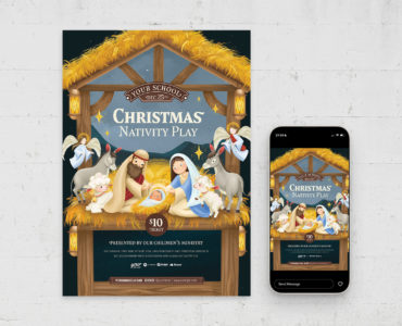 Christmas Nativity Play Flyer Template (PSD Format)