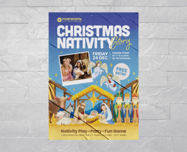 Christmas School Nativity Flyer Temp late (PSD Format)