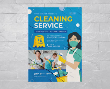 Cleaning Service Flyer Template (AI, EPS Format)