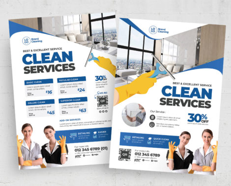 Cleaning Service Flyer Template (AI, EPS Format)