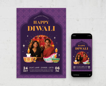 Diwali Flyer Template (PSD, EPS, AI Format)