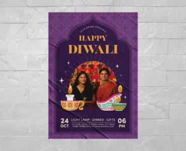 Diwali Flyer Template (PSD, EPS, AI Format)