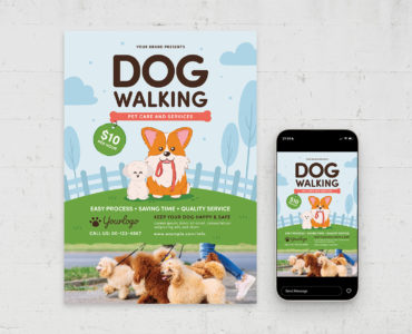 Dog Walking Flyer Template (PSD, AI, EPS Format)