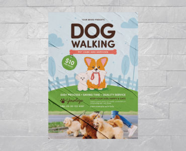 Dog Walking Flyer Template (PSD, AI, EPS Format)