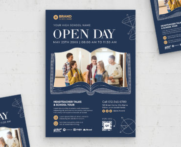 Education Open Day Flyer Template (AI, EPS Format)