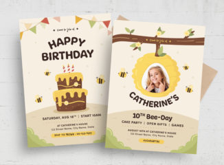 Kids Birthday Flyer Template (PSD, AI, EPS Format)