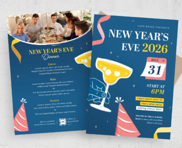 New Year's Eve Flyer Template (AI, EPS Format)
