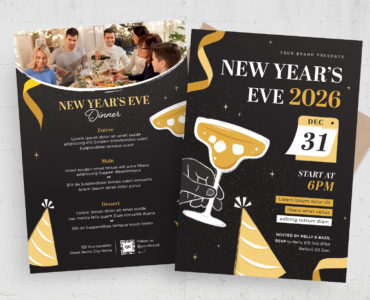 New Year's Eve Flyer Template (AI, EPS Format)