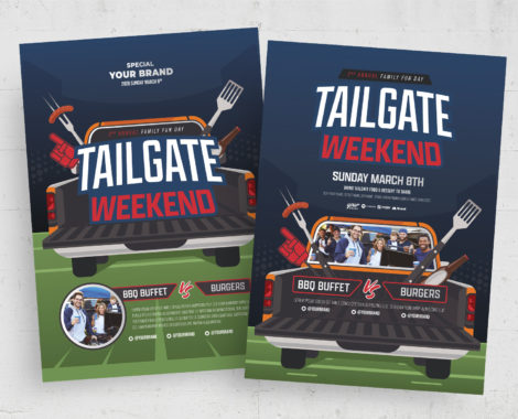 Tailgate Football Party Flyer (PSD, AI Format)