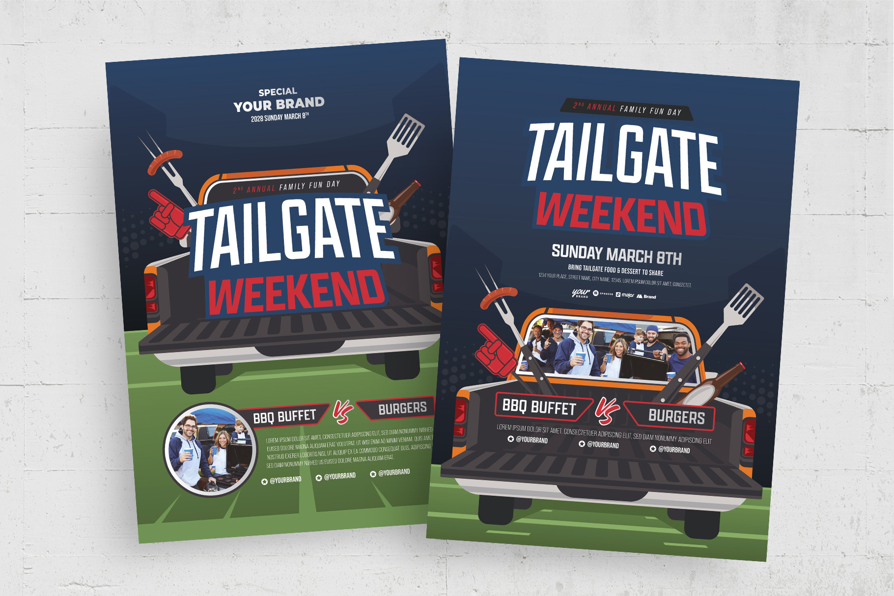 Tailgate Football Party Flyer (PSD, AI Format)