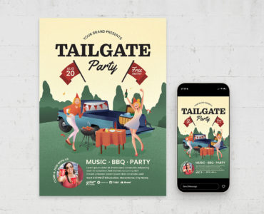 Tailgate Party Flyer Template (PSD Format)