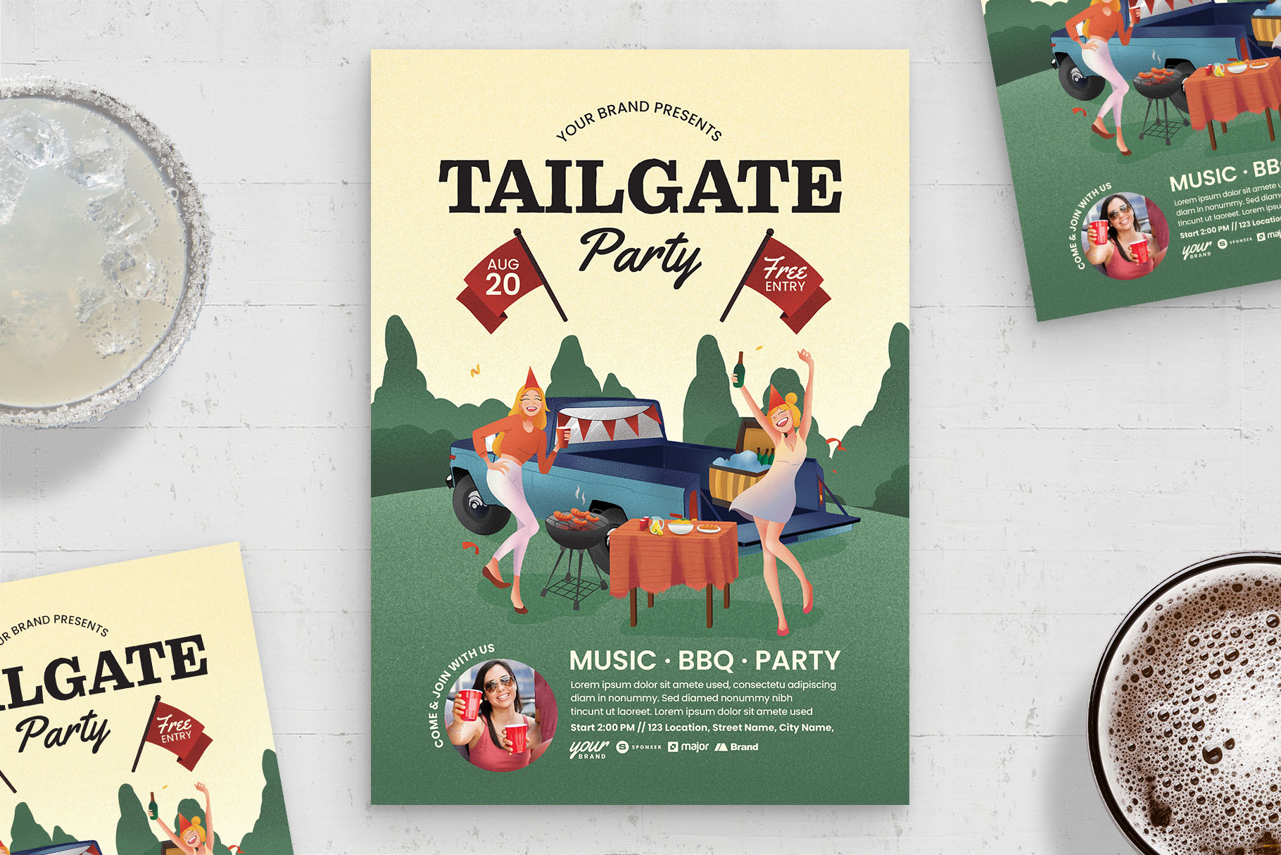 tailgate party flyer template for ms word