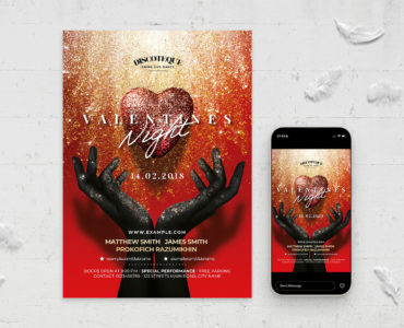 Valentines Event Flyer Template (PSD Format)