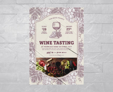 Wine Tasting Flyer Template (PSD, AI, EPS Format)