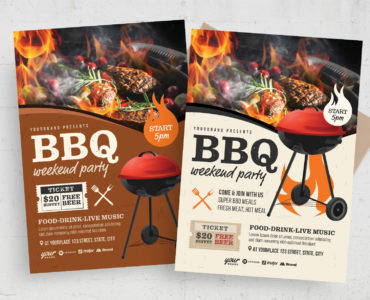 Barbecue Flyer Template (PSD, AI, EPS Format)