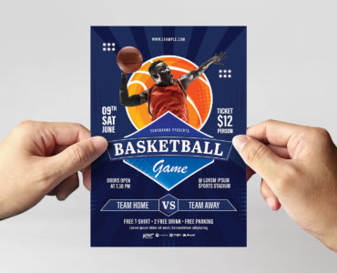 Basketball Tournament Flyer Template (EPS, AI Format)