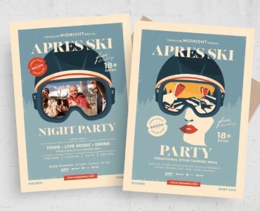 Apres Ski Flyer Template (PSD, AI Format)