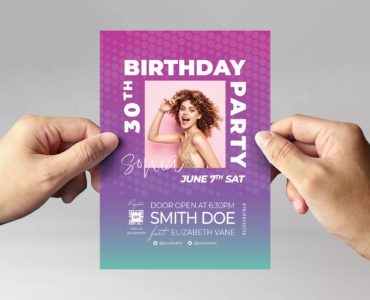 Birthday Party Flyer Template (PSD, EPS, AI Format)