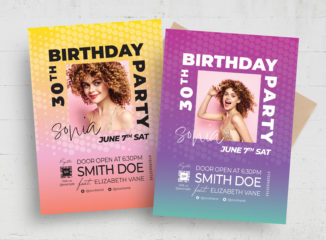 Birthday Party Flyer Template (PSD, EPS, AI Format)