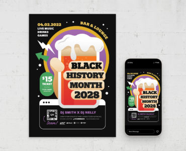 Black History Month Flyer Template (AI, EPS Format)