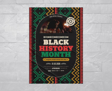 Black History Month Flyer Template (EPS, AI Format)