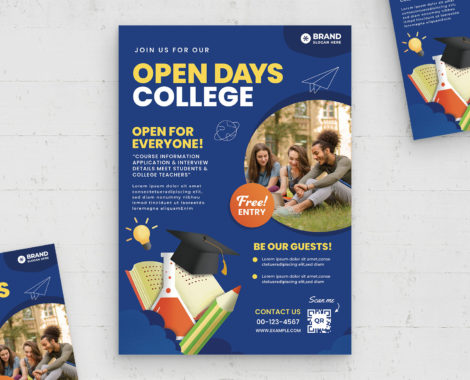 College Open Day Flyer Template (PSD Format)